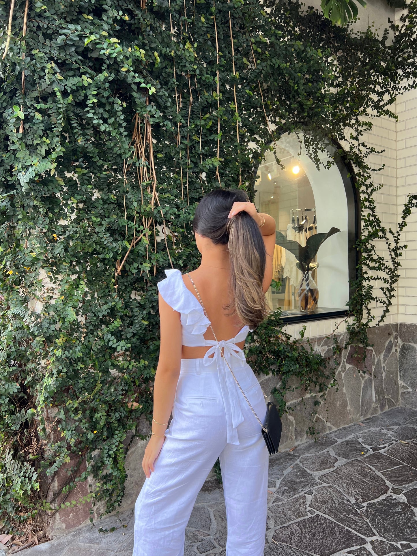 Flounce Top White