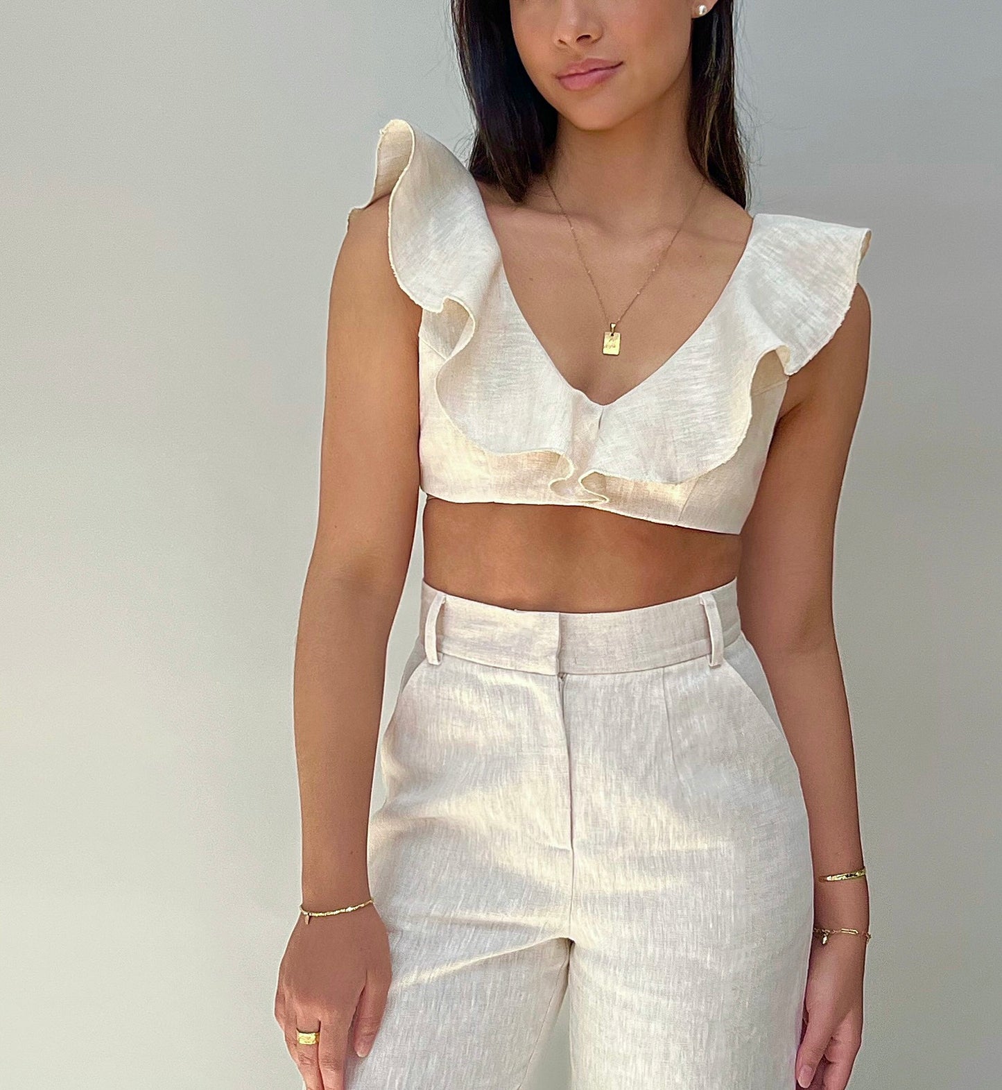 Flounce Top Natural