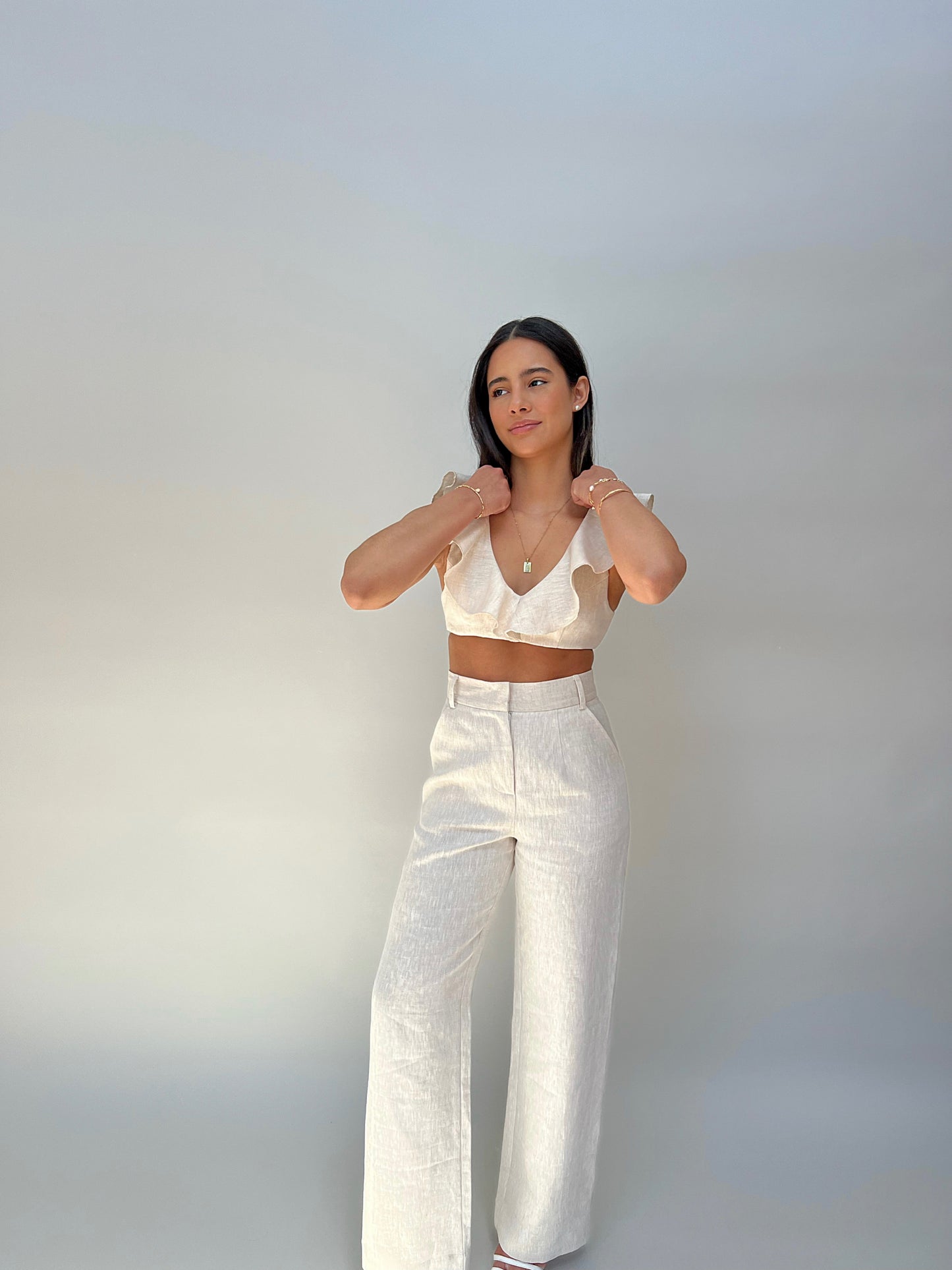 Tailored Linen Trouser Natural