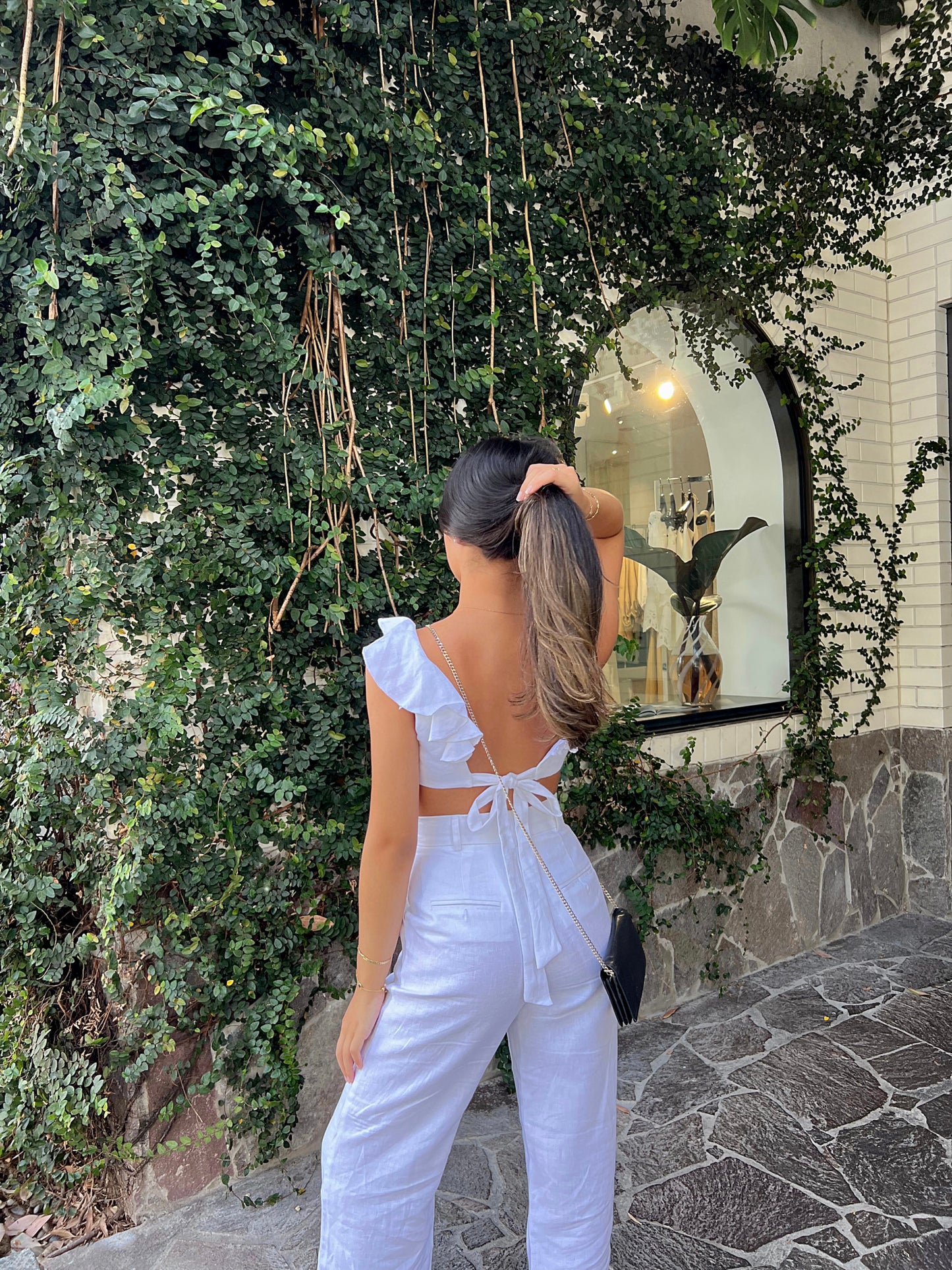 Tailored Linen Trouser White