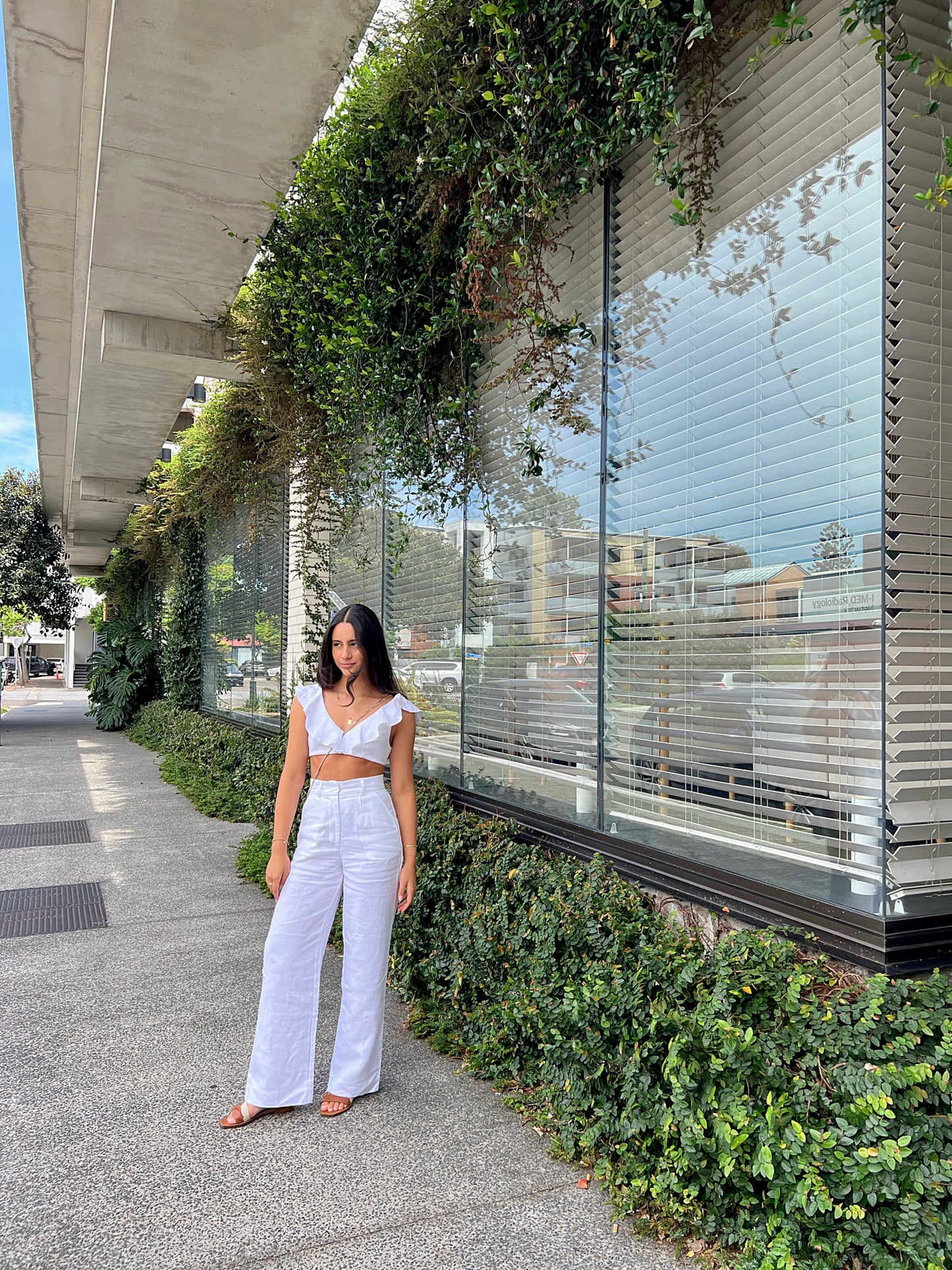 Tailored Linen Trouser White