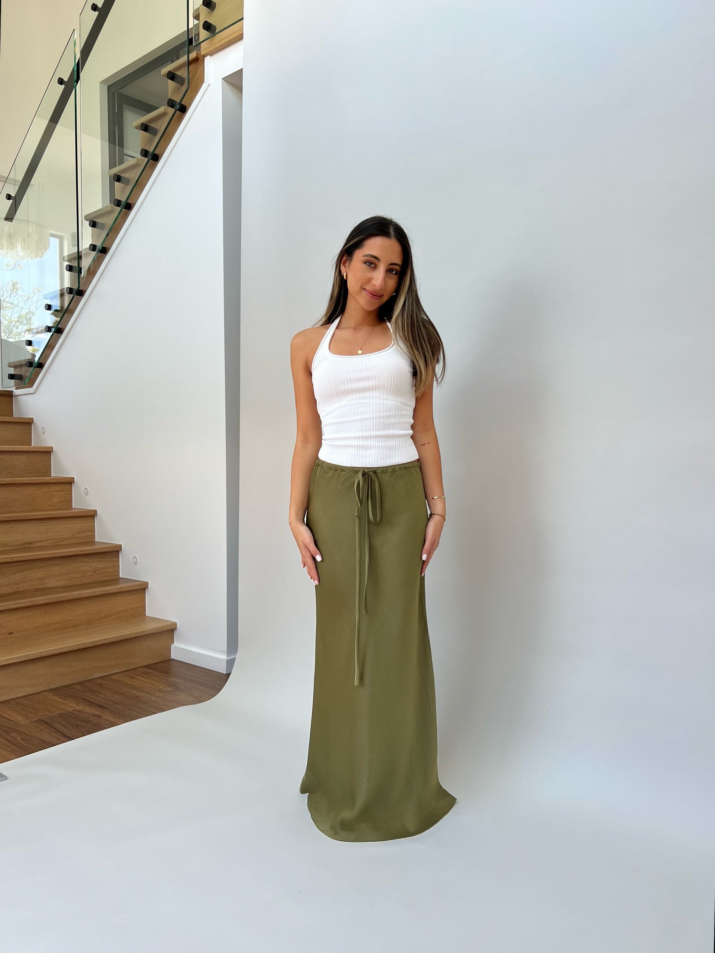 Olive Maxi Skirt