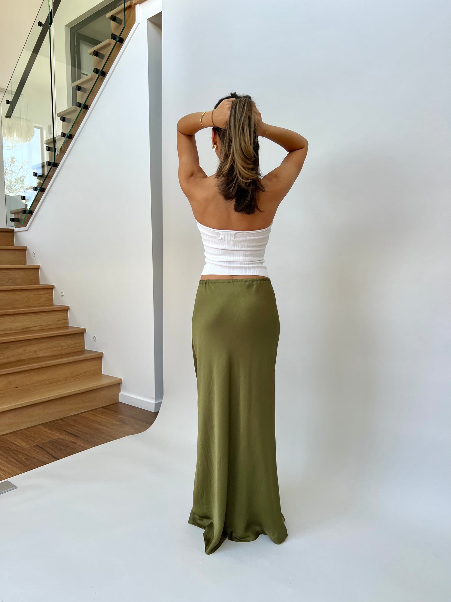 Olive Maxi Skirt